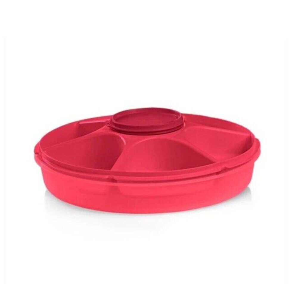 Tupperware Serving Center Red New
